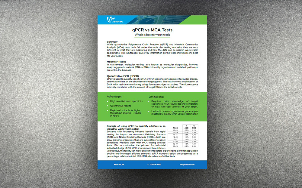 qPCR vs MCA Tests